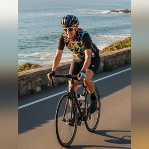 Aero Tech Designs Custom Cycling Jersey 2X-Large Abstract Print Short Sleeve